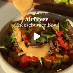 Air Fryer Cheeseburger Bowl