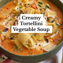 Creamy Tortellini Vegetable Soup