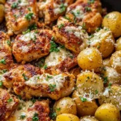 Garlic Parmesan Chicken And Potatoes (one-pan Dinner)