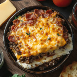 Low-carb Bacon Cheeseburger Casserole