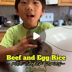 Beef And Egg Rice (tanindon) In The Rice Cooker