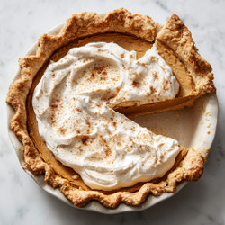 Creamy Vegan Bean Pie With Cashew Cream Topping