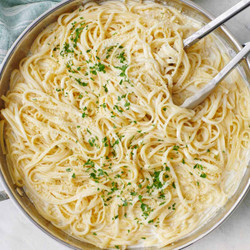 Cottage Cheese Alfredo Pasta