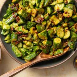 Smashed Chili Crunch Cucumber Salad