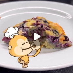 Baked Blueberry Custard
