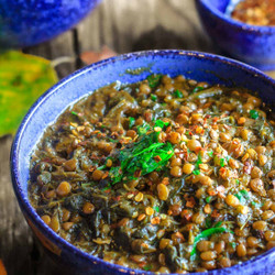 Mediterranean Spicy Spinach And Lentil Soup