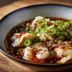 Spicy Shrimp Dumpling Noodle Bowl