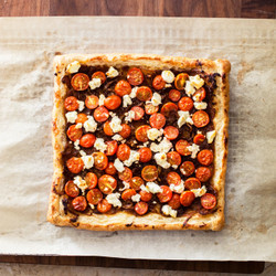Caramelized Onion, Tomato, And Goat Cheese Tart