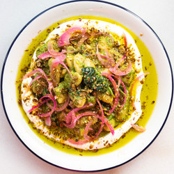 Preserved Lemon Zhoug Beans With Labneh