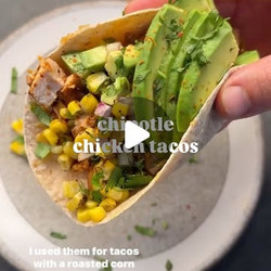 Smoky Chicken Tacos + Roasted Corn Salsa