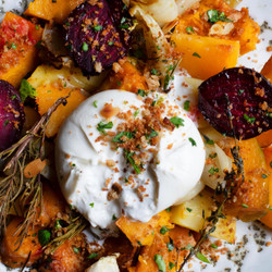 Roast Vegetables With Burrata