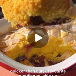 Cherry Bakewell Pudding