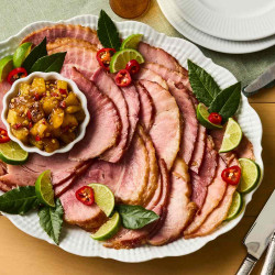 Glazed Ham With Pineapple Chutney