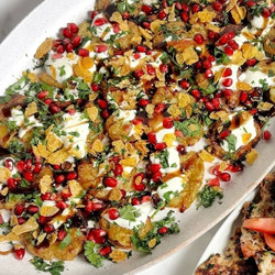 Smashed Crispy Potato Chaat