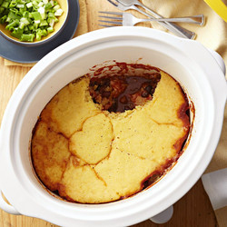 Corn Bread-topped Chicken Enchilada Casserole