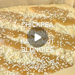 Chickpea Tahini &amp; Hazelnut Blondies