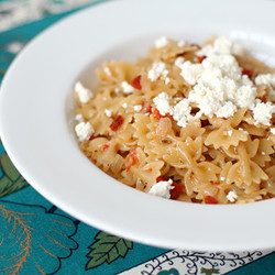 Risotto Style Pasta With Goat Cheese And Sun Dried Tomato