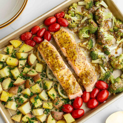 One Pan Honey-mustard Salmon