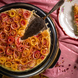 Apple Rose Tart With Handmade Apple Roses