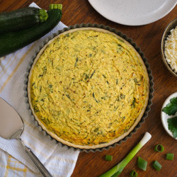 Cheesy Vegan Zucchini Quiche