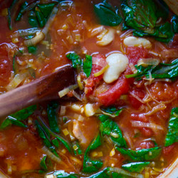 Brothy Butter Beans With Leeks And Spinach