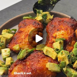 Roasted Chicken &amp; Mediterranean Avocado Salsa