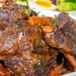 French Braised Short Ribs In A Red Wine Sauce