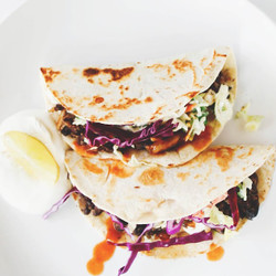 Crispy Black Bean Tacos With Feta &amp; Cabbage Slaw