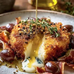 Crispy Fried Brie With Pepper Honey Warm Lemon-herb Olives &amp; Prosciutto
