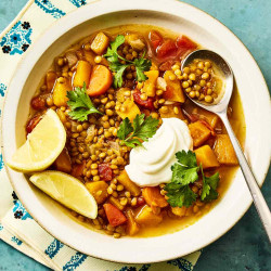 High-protein Butternut Squash &amp; Lentil Soup