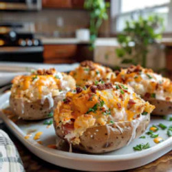 Crack Chicken Stuffed Baked Potatoes