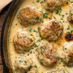 Keto Turkey Meatballs In A Creamy Sauce