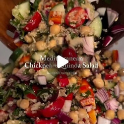 Gf/df Mediterranean Chickpea Quinoa Salad