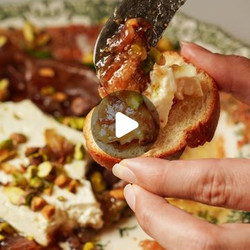 Fig Carpaccio With Prosciutto + Baked Feta