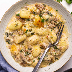 Italian Sausage Baked Gnocchi