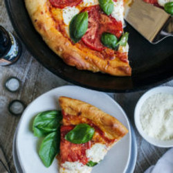 Cast Iron Margherita Pizza With Burrata