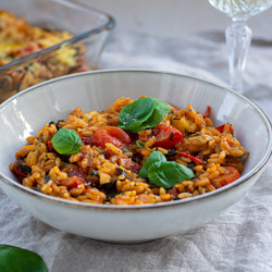 Orzo Met Tomaat, Spinazie En Basilicum
