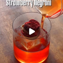 Ancho Chili &amp; Strawberry Negroni