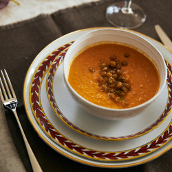 Carrot Soup With Tahini &amp; Rosemary