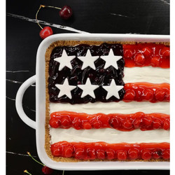 No Bake American Flag Cheesecake