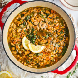 Tuscan White Bean Soup With Chicken Sausage