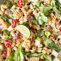 Blt Protein Pasta Salad W/ Avocado Lime Ranch