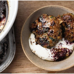 Ottolenghi's Lamb &amp; Pistachio Patties (meatballs) With Sumac Yogurt Sauce