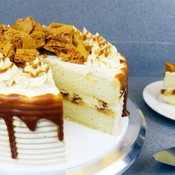 Caramel Coffee Crunch Cake