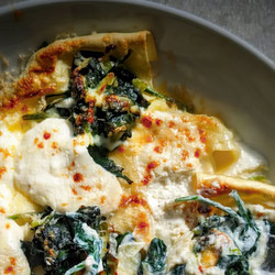 Fresh Pasta With Creamy Whipped Ricotta, Spinach &amp; Leeks