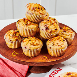 Cranberry Orange Cheesecake Muffins