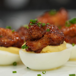 Fried Chicken Deviled Eggs
