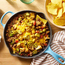Cheesy Ground Beef &amp; Cauliflower Casserole