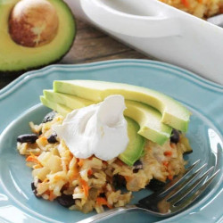 Mexican Brown Rice And Black Bean Casserole