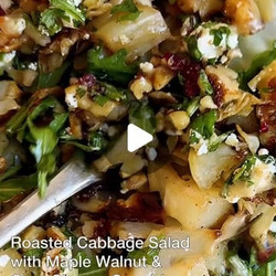 Roasted Cabbage Salad With Orange-maple-walnut-goat Cheese Crumble